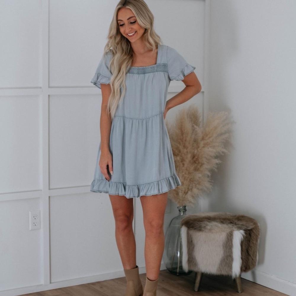 Denim Short Dress - NEW/ NEVER WORN